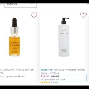Tan-Luxe The Butter Tanning Butter - 16.9 fl. oz. And face facial drops